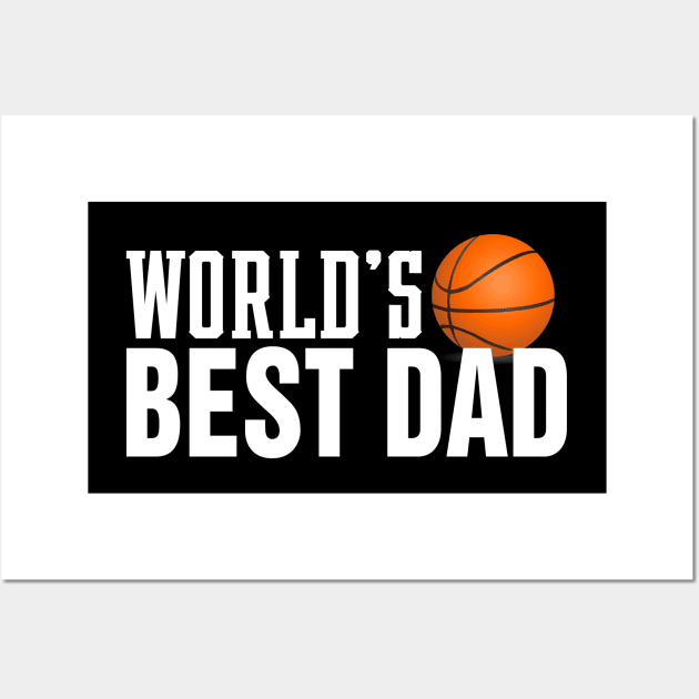 Simple World's Best Dad Typography Basketball Wall Art by Jasmine Anderson